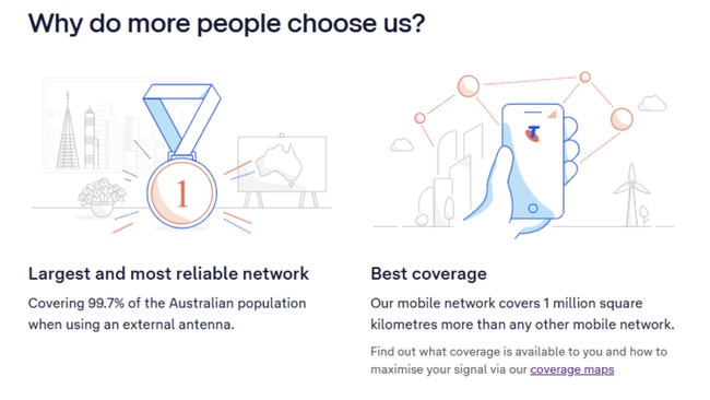 The current wording on Telstra's website has removed the 3 million square kilometre coverage claim.