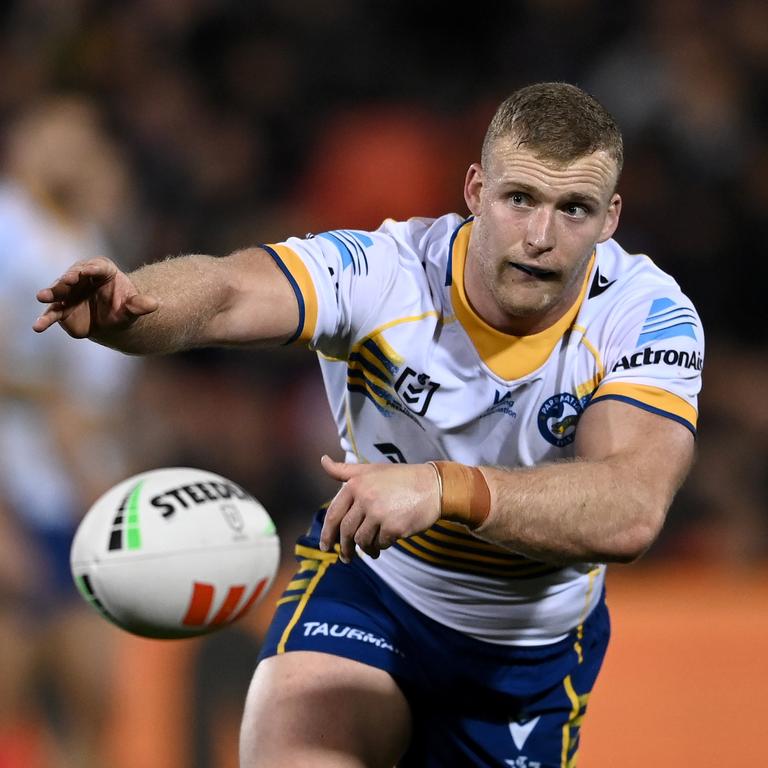 Joey Lussick finished 2023 as first-choice No. 9 at Parramatta. Picture: NRL Photos