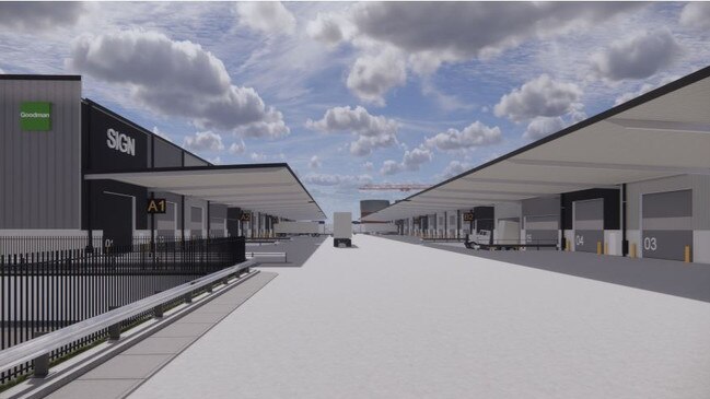 Artist impression of the warehouse and distribution complex.