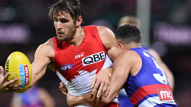 Josh Kennedy is a contested ball machine in Sydney.