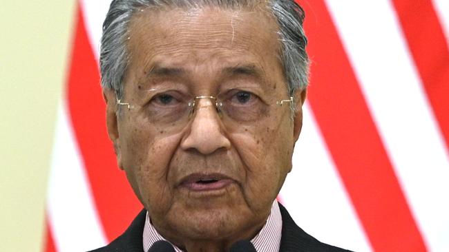 Malaysian Prime Minister Mahathir Mohamad in Putrajaya last week. Picture: AFP