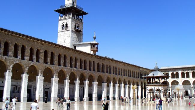 Once-resplendent: The courtyard of the Umayyad Mosque in Damascus. Picture: Jeremy Pierce