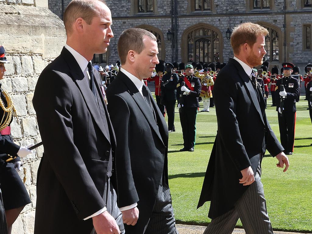 The author recalled a moment Harry had to be calmed down by Prince William at Peter Phillips’ buck’s night. Picture: Chris Jackson/Getty Images