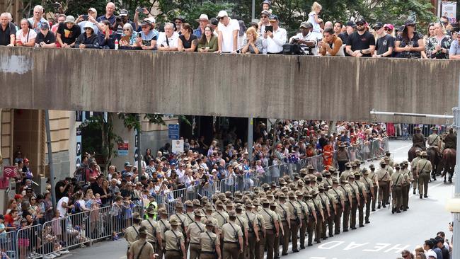 ANZAC day march, Brisbane. Picture: Liam Kidston