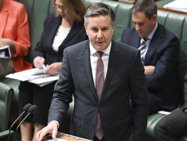 CANBERRA, Australia - NewsWire Photos - August 19, 2024: Minister for Health and Aged Care Mark Butler during Question Time at Parliament House in Canberra. Picture: NewsWire / Martin Ollman