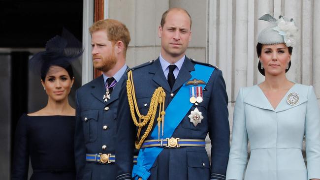 Prince William was angry with Prince Harry and Meghan Markle over their “insulting and disrespectful” reaction to the Queen’s ban on them using the word “royal”. Picture: AFP