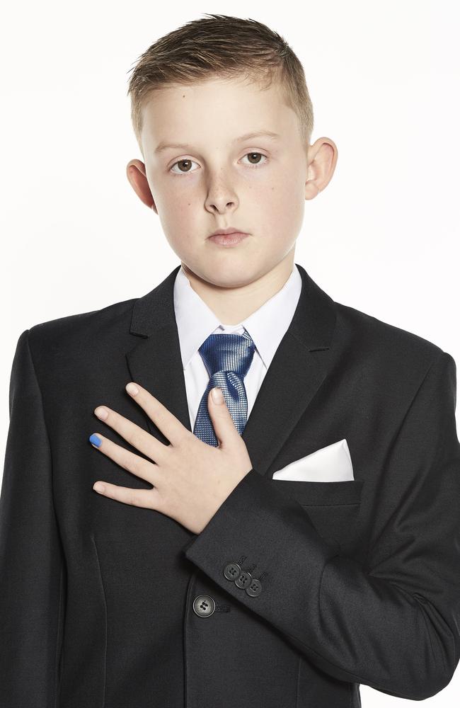 Jackson Saunders, 11, is an ambassador for the initiative Polished Man, raising awareness about the issue of violence against children.