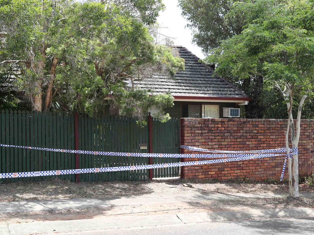 Police are at a crime scene at Sunray Street in Sunnybank Hills. Picture: Peter Wallis