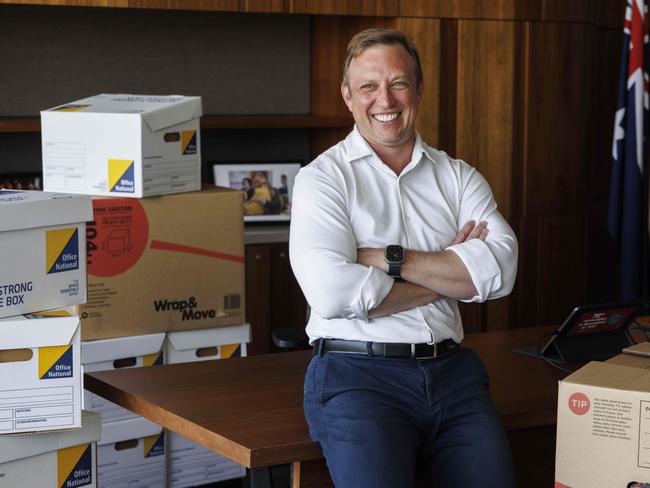 16th December 2023New Queensland Premier Steven Miles moves into his new office at One Williams Street.Glenn Hunt / The Australian