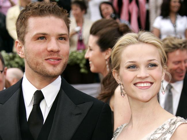 Ryan Phillippe arrives with his wife Reese Witherspoon at the Academy Awards in 2006. Picture: AP