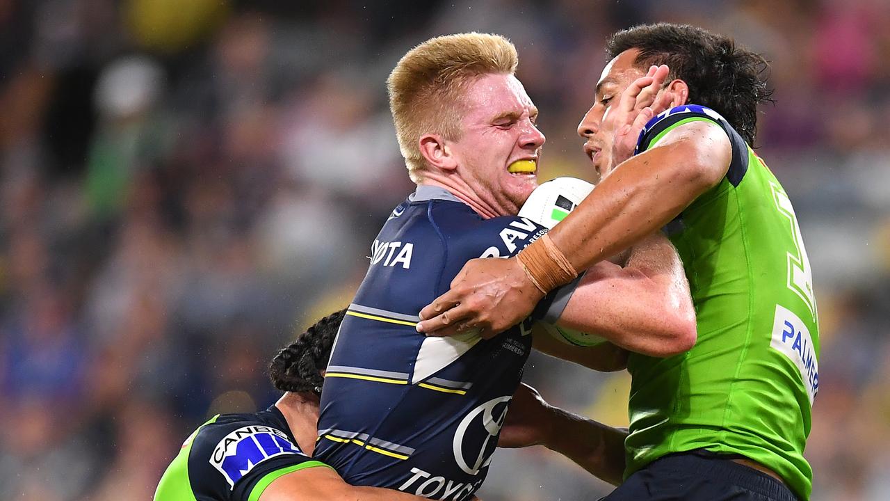 Dearden had a great round two game against the Raiders, playing a hand in two Cowboys tries. Picture: Getty Images.