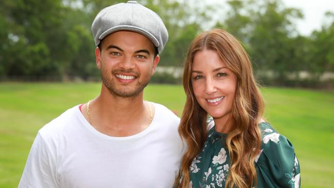 Guy Sebastian with his wife Jules. Picture: AAP/Angelo Velardo