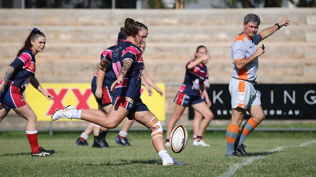 Palmerston Crocs Women defeated reigning champions University Pirates for a place in the DRU 2024-25 grand final. Picture: From The Sideline Sports Photography