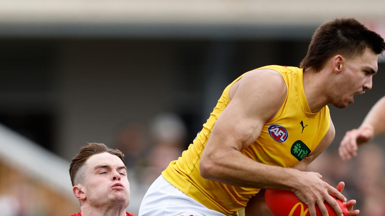 Josh Gibcus returned from injury. Picture: Michael Willson/AFL Photos via Getty Images