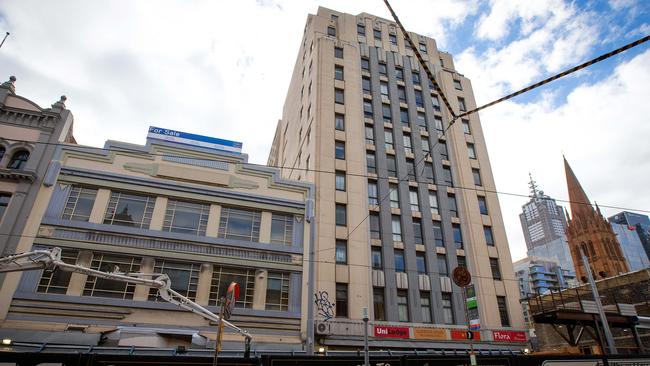 The former Yooralla building on Flinders Street was purchased to become a new safe injecting facility. Picture: Mark Stewart