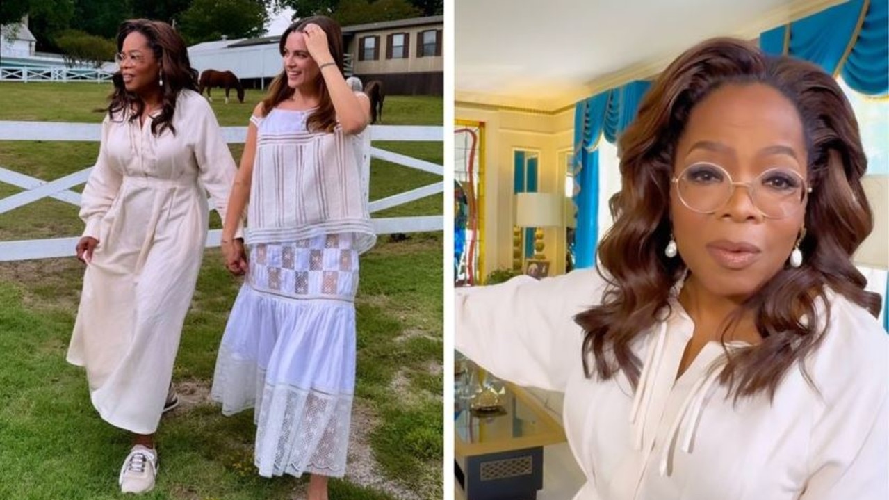 Elvis Presley’s granddaughter Riley Keough has opened the doors to his historic Graceland estate in an emotional interview with Oprah Winfrey. Picture: Instagram/Oprah