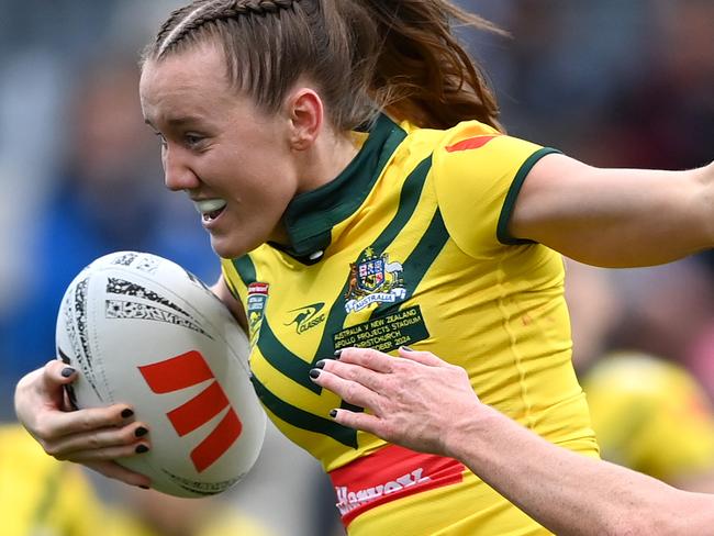 Tamika Upton scored a wonderful solo try. Picture: NRL Photos