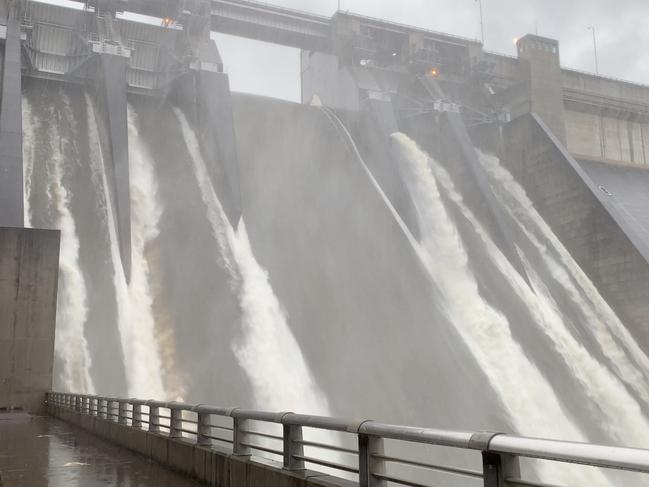 Warragamba spill footage, 21st March, 2021. Picture: Supplied by Water NSW