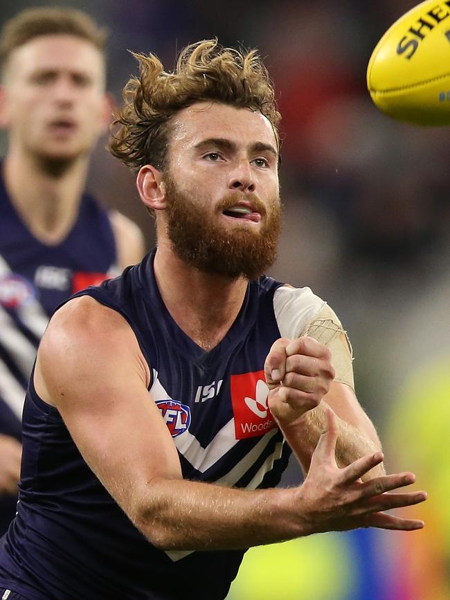 Connor Blakely has signed a new three-year deal with the Dockers. Picture: Getty Images