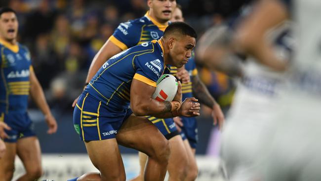 Joe Ofahengaue is loving life at the Eels but admits he never wanted to leave the Wests Tigers. Picture: NRL Photos