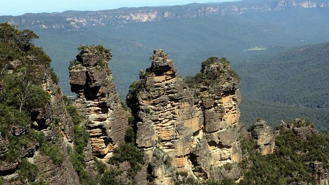 The Three Sisters rock formation in the NSW Blue Mountains. Picture: Jeff Herbert