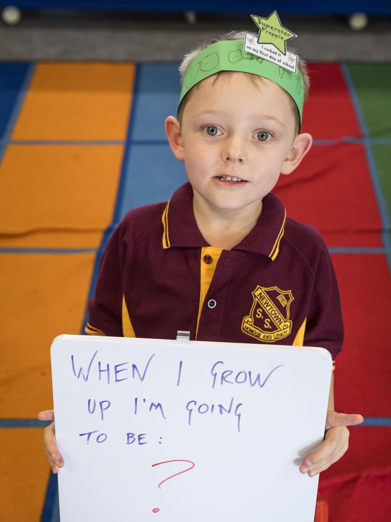 Newtown State School Prep student David on the first day of school, Monday, January 22, 2024. Picture: Kevin Farmer