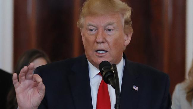 Donald Trump has placed new sanctions on Iran’s leaders. Picture: AP.