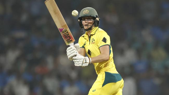 NAVI MUMBAI, INDIA - JANUARY 7: Ellyse Perry of Australia plays a shot during game two of the women's T20I series between India and Australia at DY Patil Stadium on January 7, 2024 in Navi Mumbai, India. (Photo by Pankaj Nangia/Getty Images)