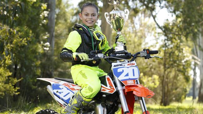 Rayne Alefosio is a motocross talent on the rise. Picture: David Swift