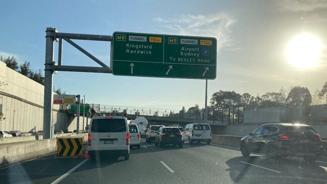 Traffic was piled up 25km in morning peak hour. Picture: Supplied