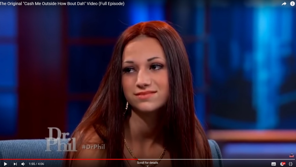 Other stars have found fame in a similar way including Bhad Bhabie rapper of “cash me outside” fame.