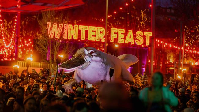 Ogoh Ogoh: The procession + The Burning from Dark Mofo 2023. Picture: Jesse Hunniford/Mona