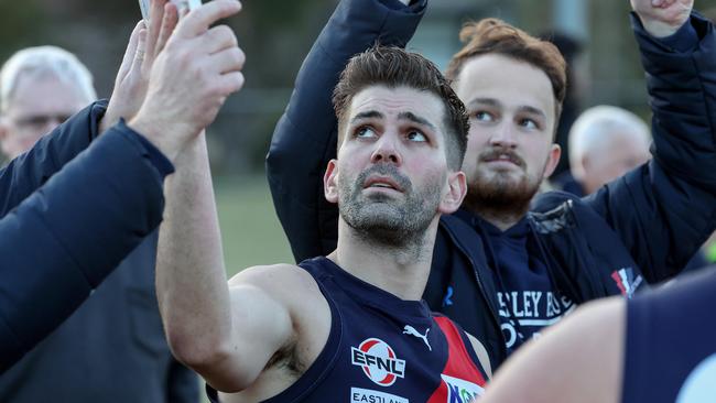 EFL Division 3 2022: Waverley Blues coach Tom Langford on Saturday. Picture: George Salpigtidis