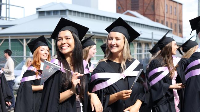 UTAS graduates taking part in the Town and Gown ceremony in Launceston. Picture: Justin Lemmon.