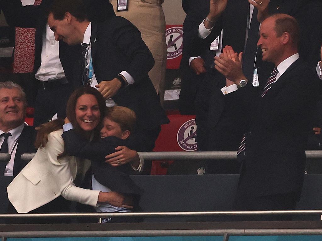 The prince was seen embracing his mother, Kate Middleton. Picture: News Licensing / MEGA