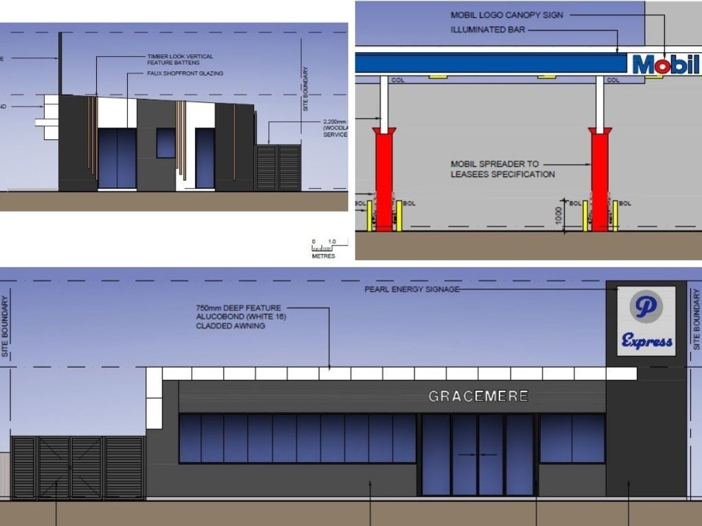 Render from inTotum of what the proposed Lawrie Street service station development would look like.