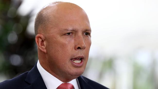 Minister for Home Affairs Peter Dutton. Picture: AAP