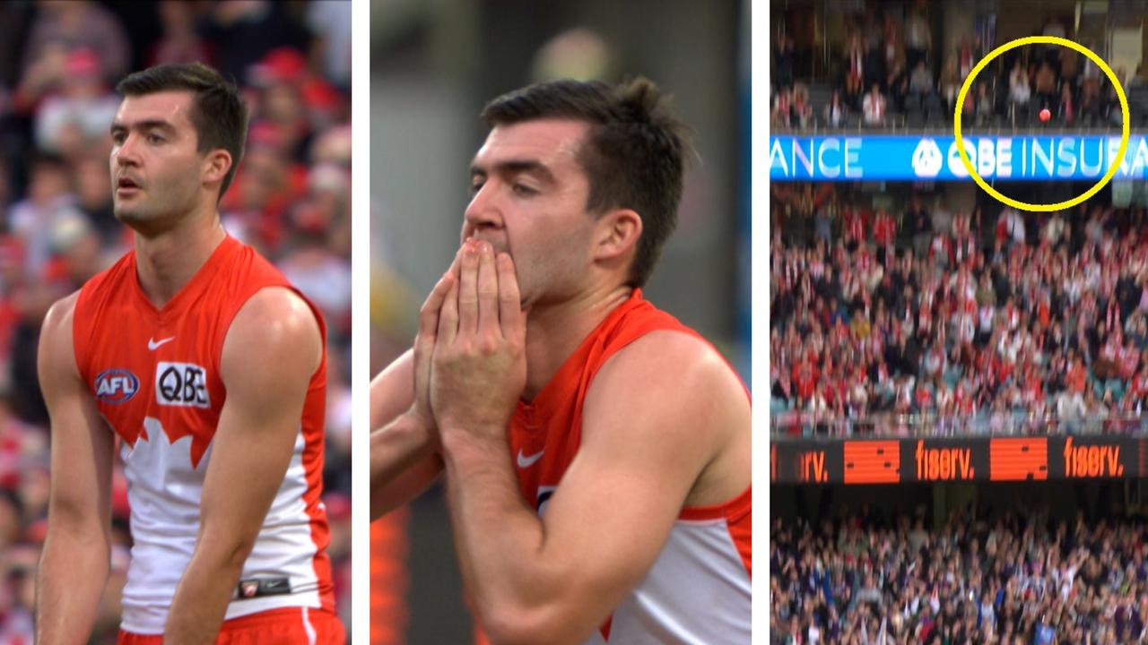 Logan McDonald squandered a gilt-edged chance to either draw or win the game for the Swans.