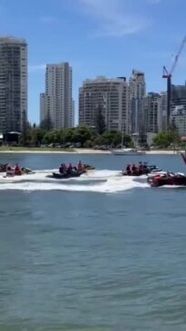 WATCH: Gold Coast Santa jetski ride, 2023