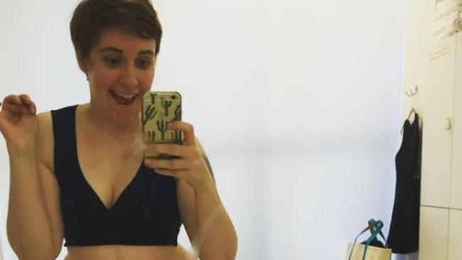 Fitspired ... Lena Dunham works on keeping herself happy as well as healthy. Picture: Instagram