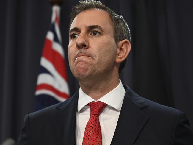 CANBERRA, AUSTRALIA, NewsWire Photos. MARCH 6, 2024: Federal Treasurer Jim Chalmers holds a press conference at Parliament House in Canberra. Picture: NCA NewsWire / Martin Ollman