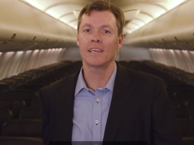 Qantas Medical Officer Dr Russell Brown appears in the new video.