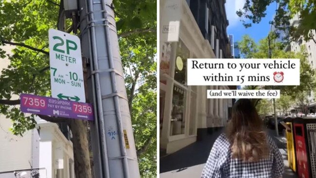 Council slammed over 15-minute parking. Picture: Instagram@cityofmelbourne