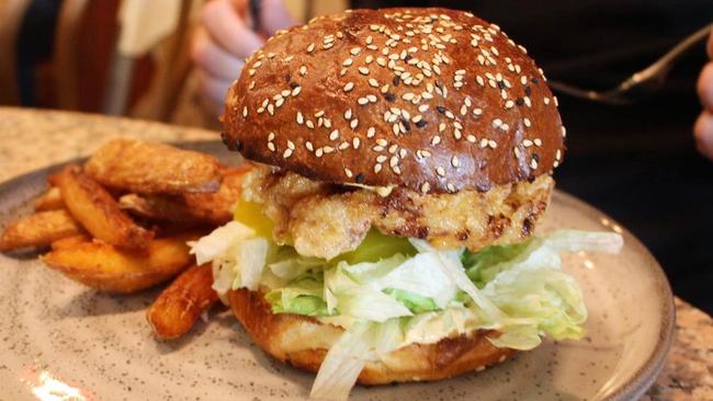 Mr Frankie's fried chicken burger is one of the lunch offerings. Picture: Supplied.