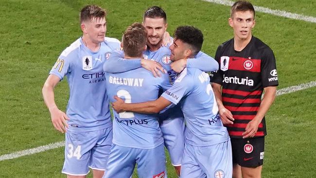 There were good signs on a bad night for the Wanderers. Photo: AAP Image/Scott Barbour