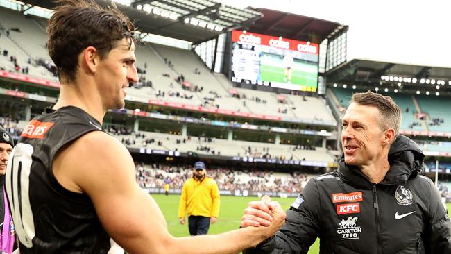 Pendlebury captained the Pies in McRae’s first season as coach. (Photo by Robert Cianflone/Getty Images)