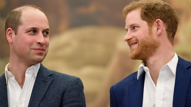 Harry and William are working to heal their relationship. Picture: AFP.