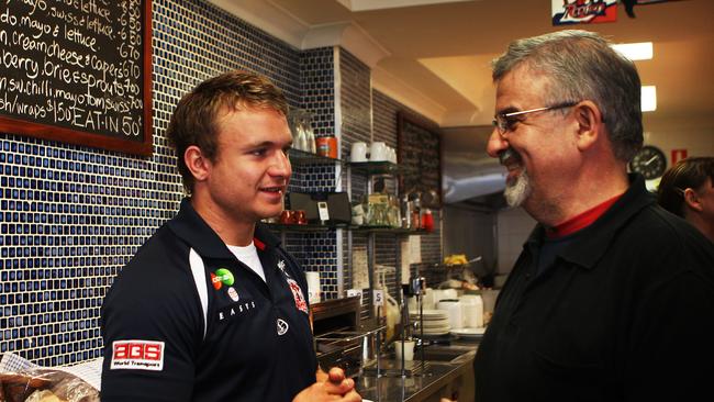 Jake Friend at 'Cafe Foveaux' in Surry Hills.