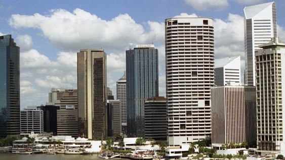 City skyline with ferries in foreground in 1996. Picture: Brisbane City Council