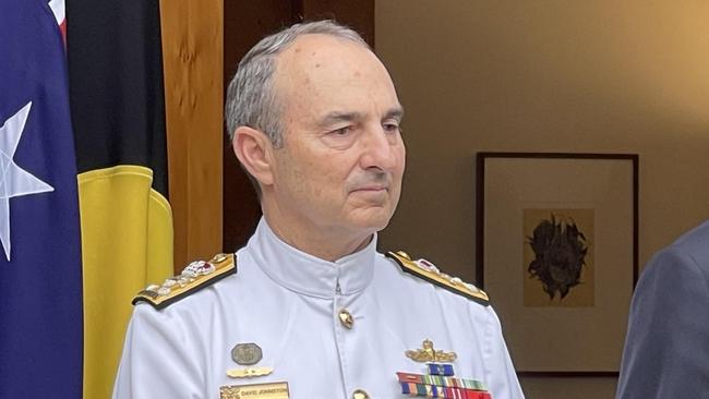 Vice Admiral David Johnston has been promoted to ADF chief, Anthony Albanese announces. Picture: NCA NewsWire/ Ellen Ransley